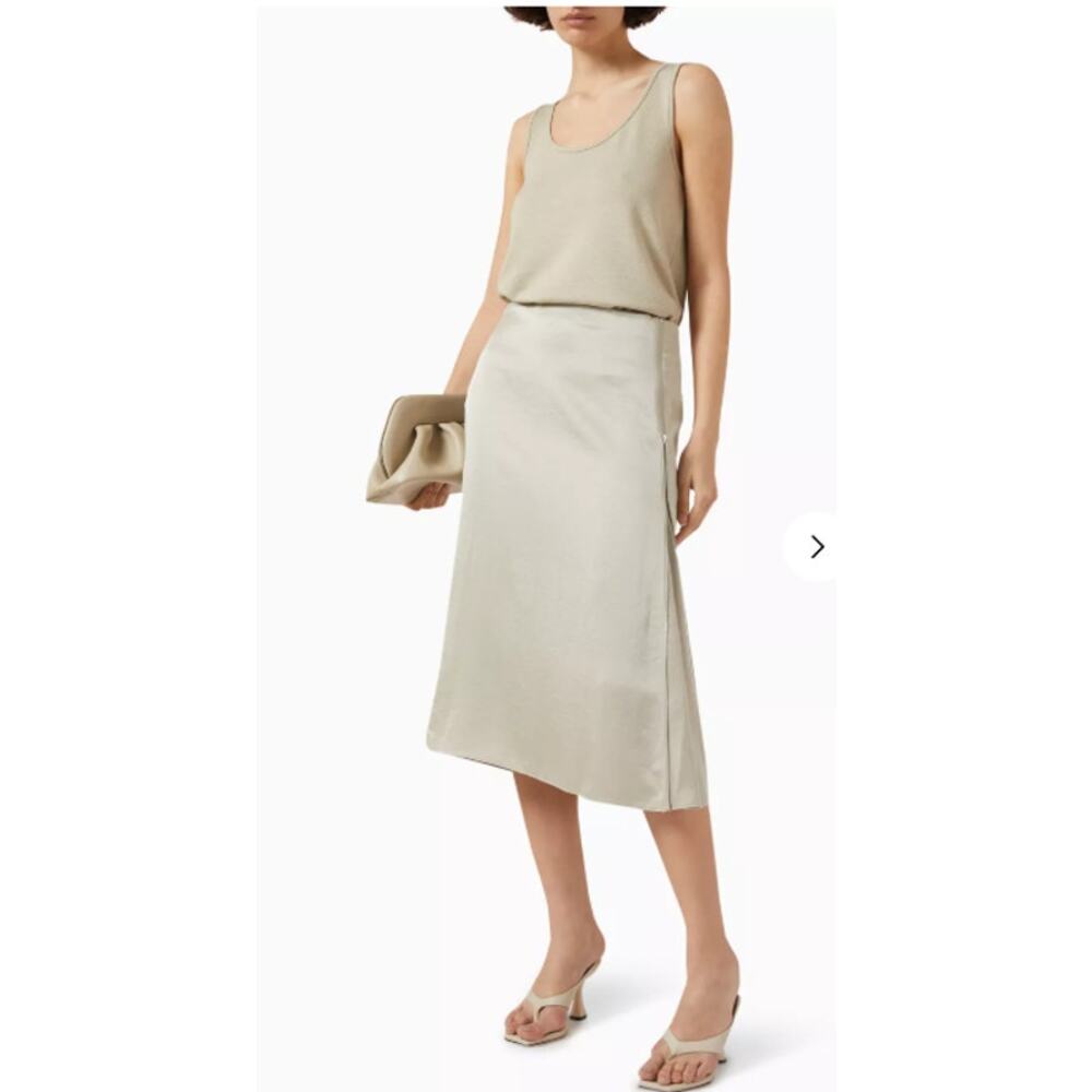 Vince Side-zip Slip Skirt in Crepe‎ Size XS
